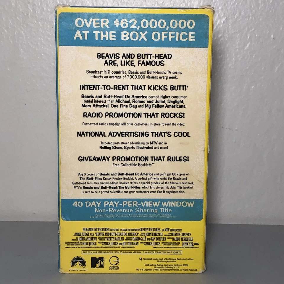 Beavis and Butthead Do America VHS Promo Screener Timecode Demo Copy Mike Judge - Image 3 of 4