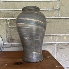 Signed Niloak Pottery Dark Swirl Mission Ware Vase  10” Tall PERFECT PATINA