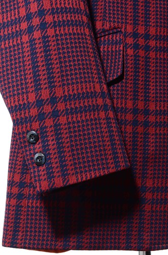 42R Vintage 70s Johnny Carson Mod Disco Red & Blue Wide-Lapels Sport Coat Blazer - Picture 5 of 10