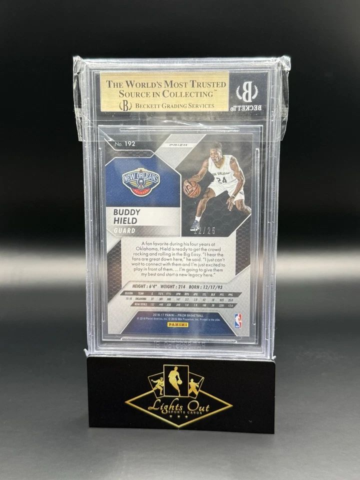 Panini Prizm Buddy Hield Teal Wave Prizm Rookie #12/25 BGS 9,5 2016-17 gema como nueva Foto 2 de 2