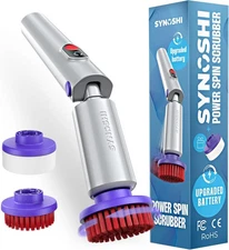 Electric Spin Scrubber Cordless Waterproof for Shower, Floor, Tub &