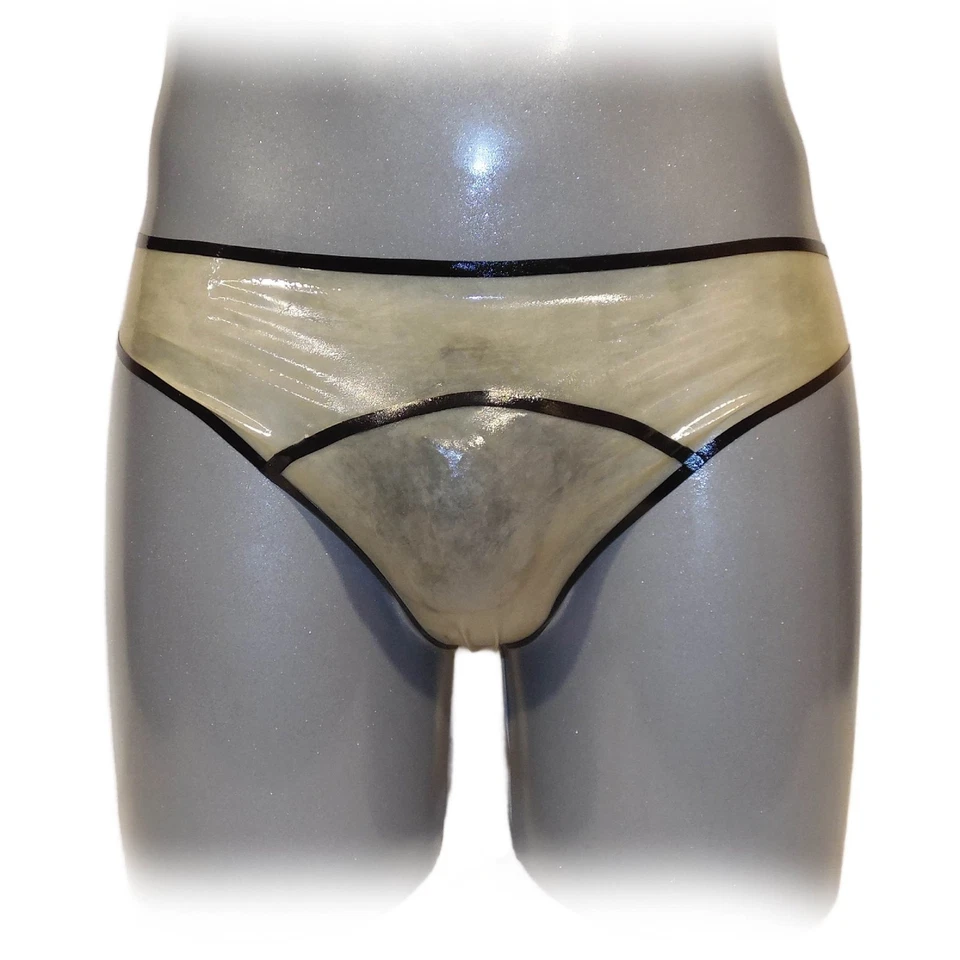 Latex Strings Transparent - Schwarzer Rand  (XL) - Bild 2 von 4