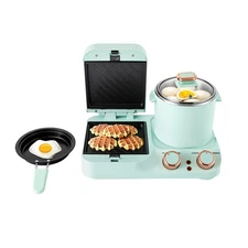 3in1 Breakfast Station Electric Mini Toaster Bread Sandwich?Machine Non-stick