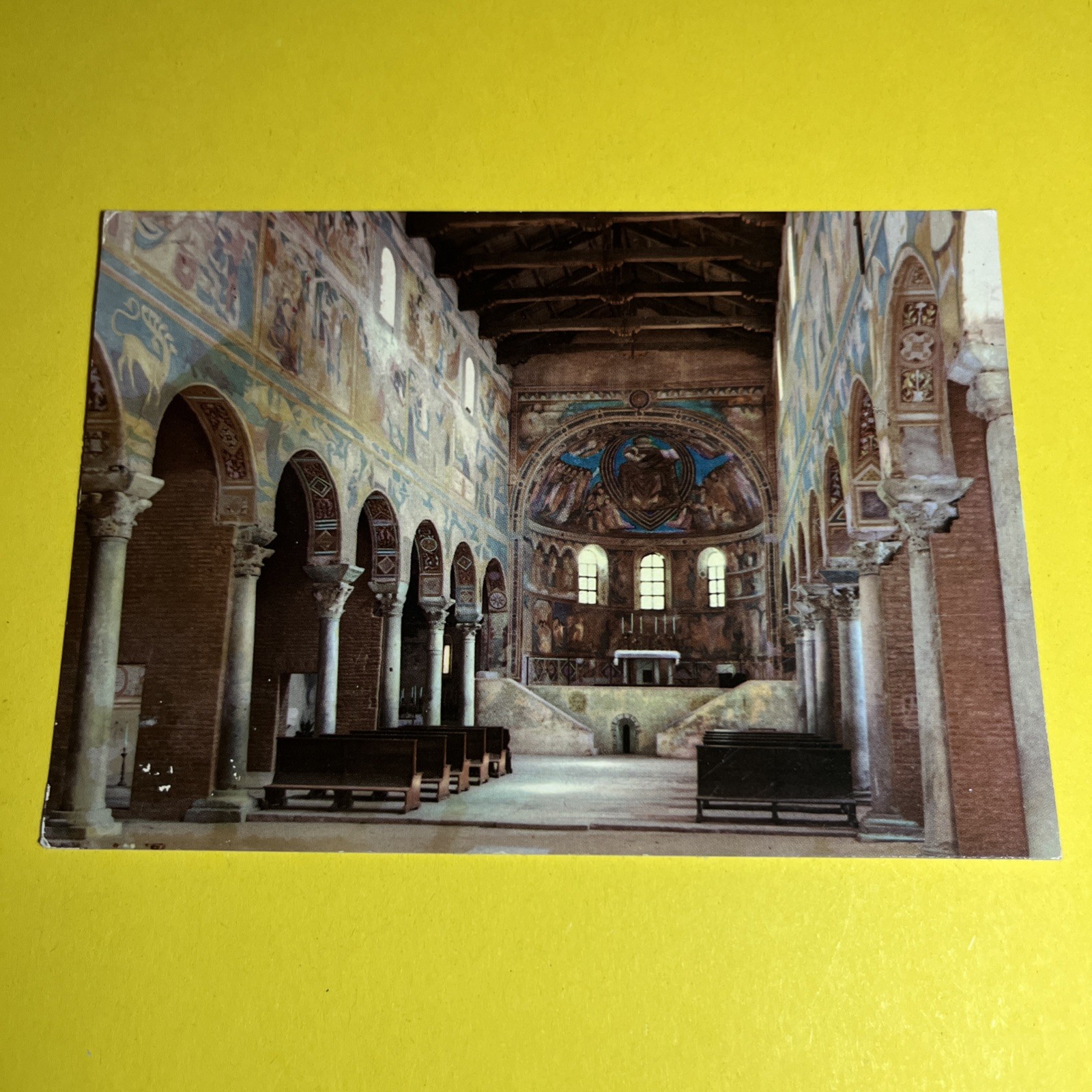 ABBAZIA DI POMPOSA FERRARA ABSIDE E COLONNATO - CARTOLINA VIAGGIATA - COLLEZIONE