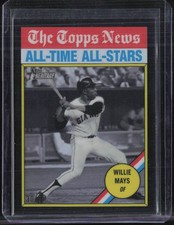 2025 Topps Heritage The Topps News Black Refractor #341 Willie Mays /76