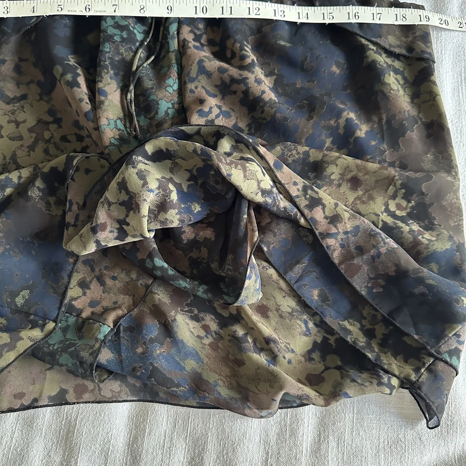 Express Top Womens Large Sheer Chiffon Ruffle Sleeveless Tank Whimsigoth - Image 3 of 4