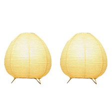 YY YEARCHY Table Lamp Paper Lamp Standing Lamps with Rice Paper Shade for Bed...