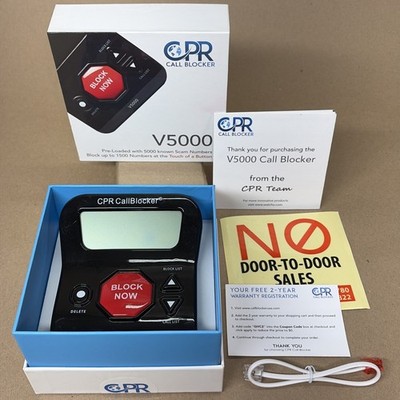 CPR V5000 Call Blocker for Landline Phones Block All Robocalls and Spam Calls