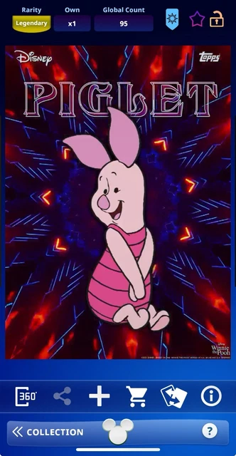 DIGITAL TOPPS DISNEY Piglet KALEIDOSCOPE 25 LEGENDARY L/E MOTION /100 Read