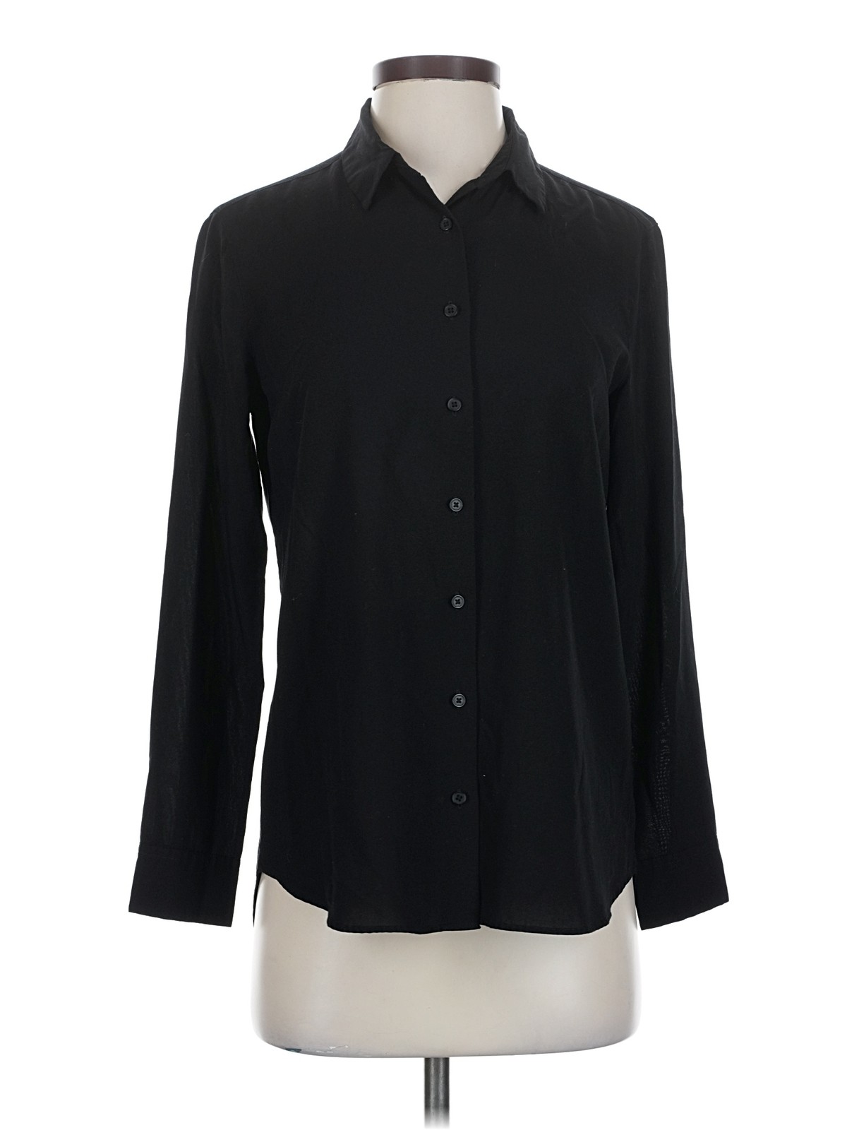 Uniqlo Women Black Long Sleeve Blouse XS