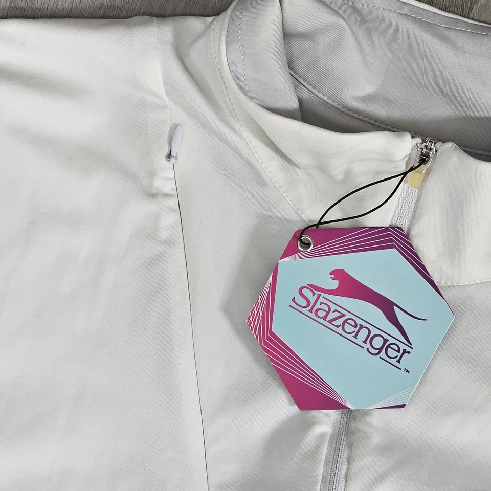 Nuevo Jersey de Golf Slazenger Cuarto Cremallera Pantera Blanco Para Hombre Talla XL Myrtle Beach  Foto 4 de 4