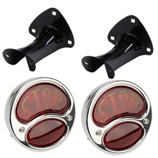 Stop Tail Lamp Wblack Brackets Fits 1928-31 Ford Model A