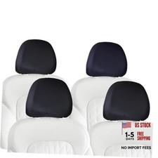 Lycra Car Headrest Covers 4-Pack - 2-Way Stretch Superior Fit, Stain Wear