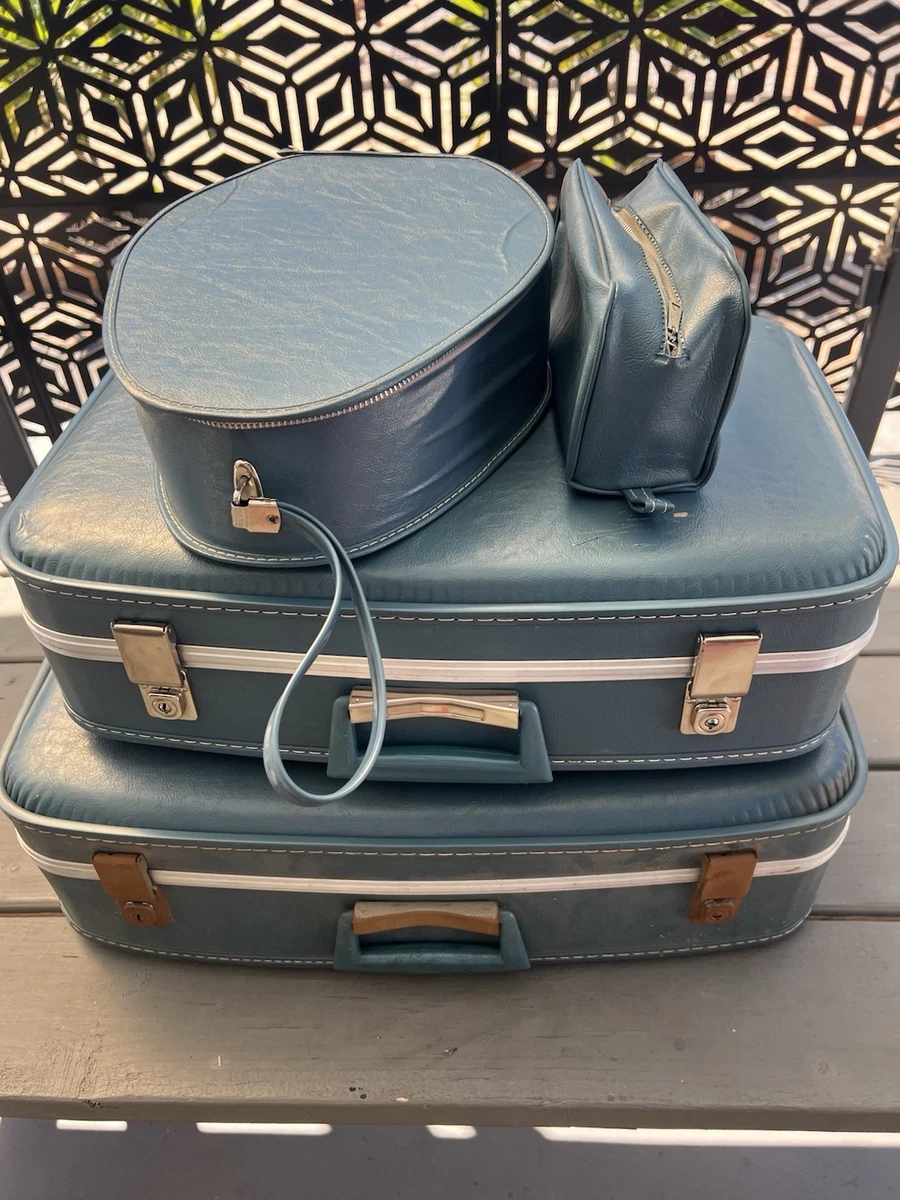 25+ Blue 1950s Vintage Suitcases Travel Accessories for sale