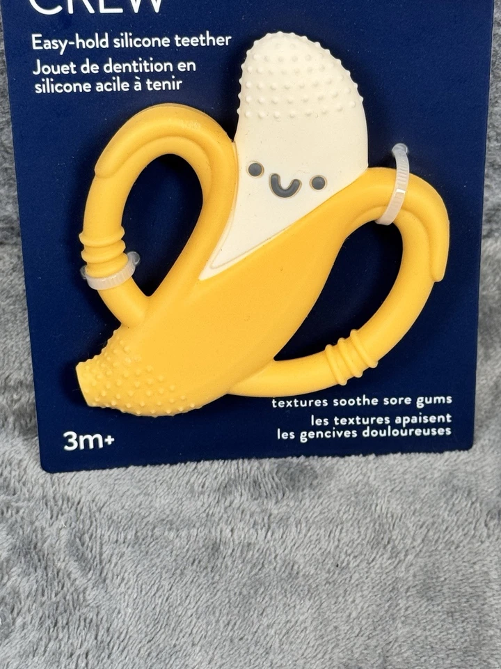 Itzy Ritzy Easy Hold Silicone Teether Chew Crew Beckett the Banana Baby Teething - Image 2 of 4