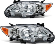 Corolla Headlights munirater 2009-2010 Pair Silver