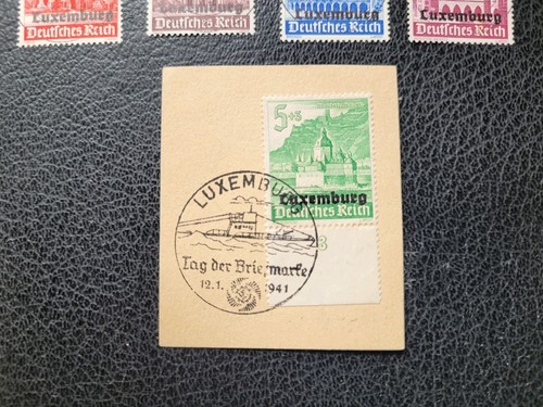 Luxemburgo #NB1-9 Usado, 1941 Alemán Occ Set + 2 Postales, Valor Scott $13,80+ - Imagen 3 de 7