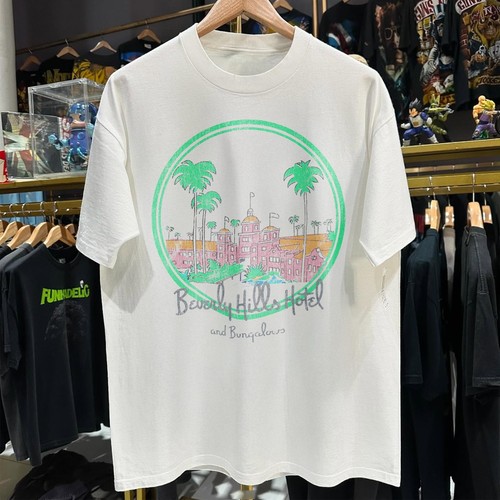 90s Beverly Hills Hotel & Bungalows Faded T-Shirt White M