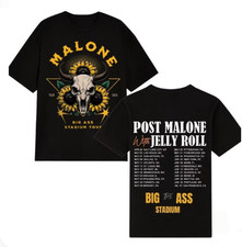 Post Malone  Jelly Roll 2025 Big Ass Stadium Tour T-Shirt - Unisex Concert Tee
