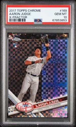 2017 TOPPS CHROME #169 AARON JUDGE X-FRACTOR PSA 10 💎 YANKEES STAR RC ROOKIE