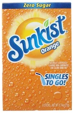 Sunkist, Powdered Drink Mix Sticks Singles to Go Orange 6 Count, 0.74 Ounce