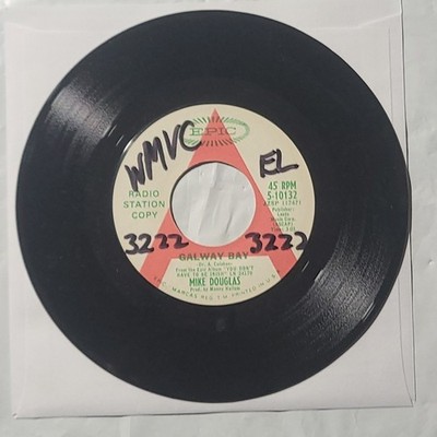 Mike Douglas ~ Galway Bay/ Little Town In Old County Down ~ Epic Promo 45 Record