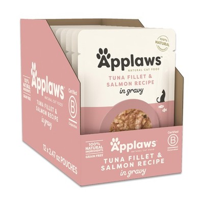 Applaws Wet Cat Food , 12 Pack, Limited Ingredient Wet Cat Food Pouches , Tuna F