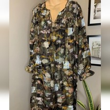 Anthropologie NWOT Blair Shimmer Metallic Maxi Tie Necl Boho Dress Medium