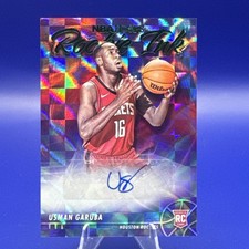 USMAN GARUBA 2021-22 Panini NBA Hoops Rookie Ink GREEN RC Auto Houston Rockets