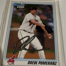 Bowman 2010 Draft Picks Drew Pomeranz #BDPP82 Cleveland Guardians Rookie Card. rookie card picture