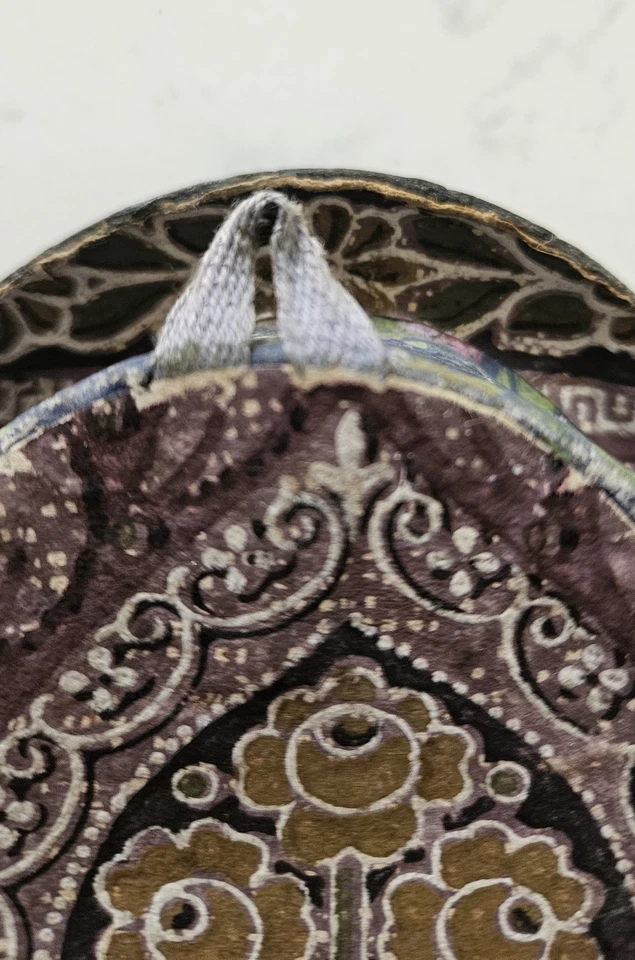 Ancien reliquaire 19 ème siècle, Saint Placide Paperolles et carton bouilli.  - Photo 4/4