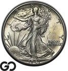 1941-D Walking Liberty Half Dollar, Choice BU