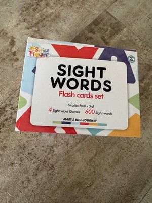 600 Sight Words Flash Cards Set - Grades PreK -3rd  Mary's EDU-Journey