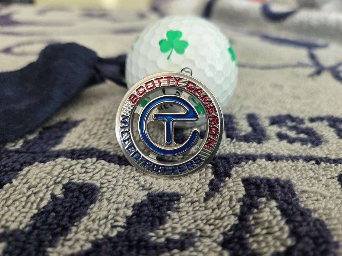 ラウンド用品・アクセサリー CAMERON GALLERY Circle T Ball Marker Rare Scotty Cameron Gallery Circle T Blue/Red Ball Marker Coin