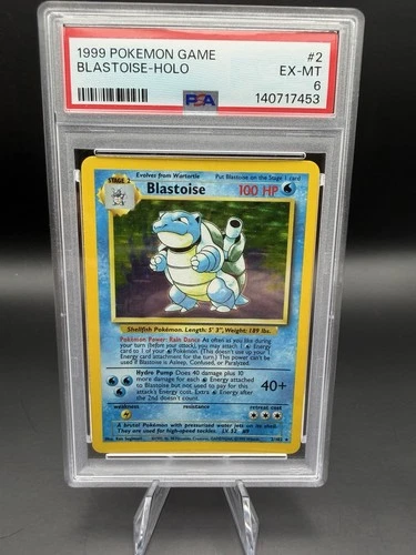 1999 Pokémon TCG Blastoise 002/102 Base Set Holo Rare PSA 6