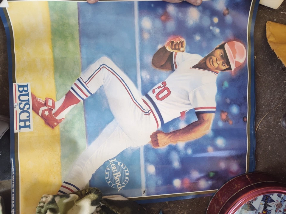 Vintage 1989 Busch Beer Lou Gehrig Baseball #20 New York Yankee Poster Lote De 10 - Imagem 4 de 4