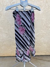 women's skirt size medium black, gray, and florals