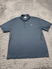 Lacoste Shirt Men 7 2XL Charcoal Gray Short Sleeve Performance Golf Polo