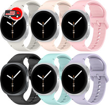 6 Pack Sport Bands Compatible with Samsung Galaxy Watch 8 Band 40mm 44mm/Galaxy