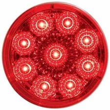 9 Led 2 Inch Round Reflector Light Clearancemarker - Red Led Red Lens 9 Led 2 Inch Round Reflector Light Clearancemarker - Red Led Red Lens