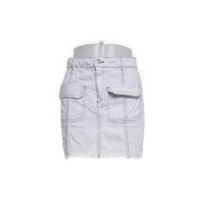 Zara Basic, Jeansrock, Größe: S, Z1975 DENIM, Weiß, Baumwolle, Einfarbig #zO6