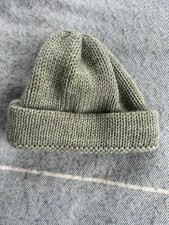 Universal Works Short Watch Beanie - 100% British Wool - Cool Green