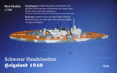 Heavy Trade Trouble Heligoland 1940 1/700 Bird Models Resin Kit / Resin Kit