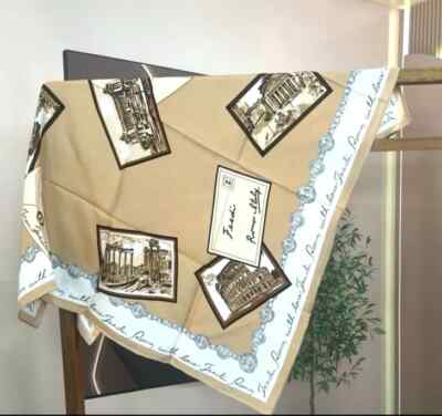 35''X35''Mails Print Pure Twill Mulberry Silk 18momme Scarf 88x88cm5-24