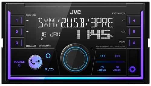 RECEPTOR DE MEDIOS DIGITALES JVC KW-X855BTS 2 DIN CON BLUETOOTH® / DELANTERO Y TRASERO - Imagen 3 de 8