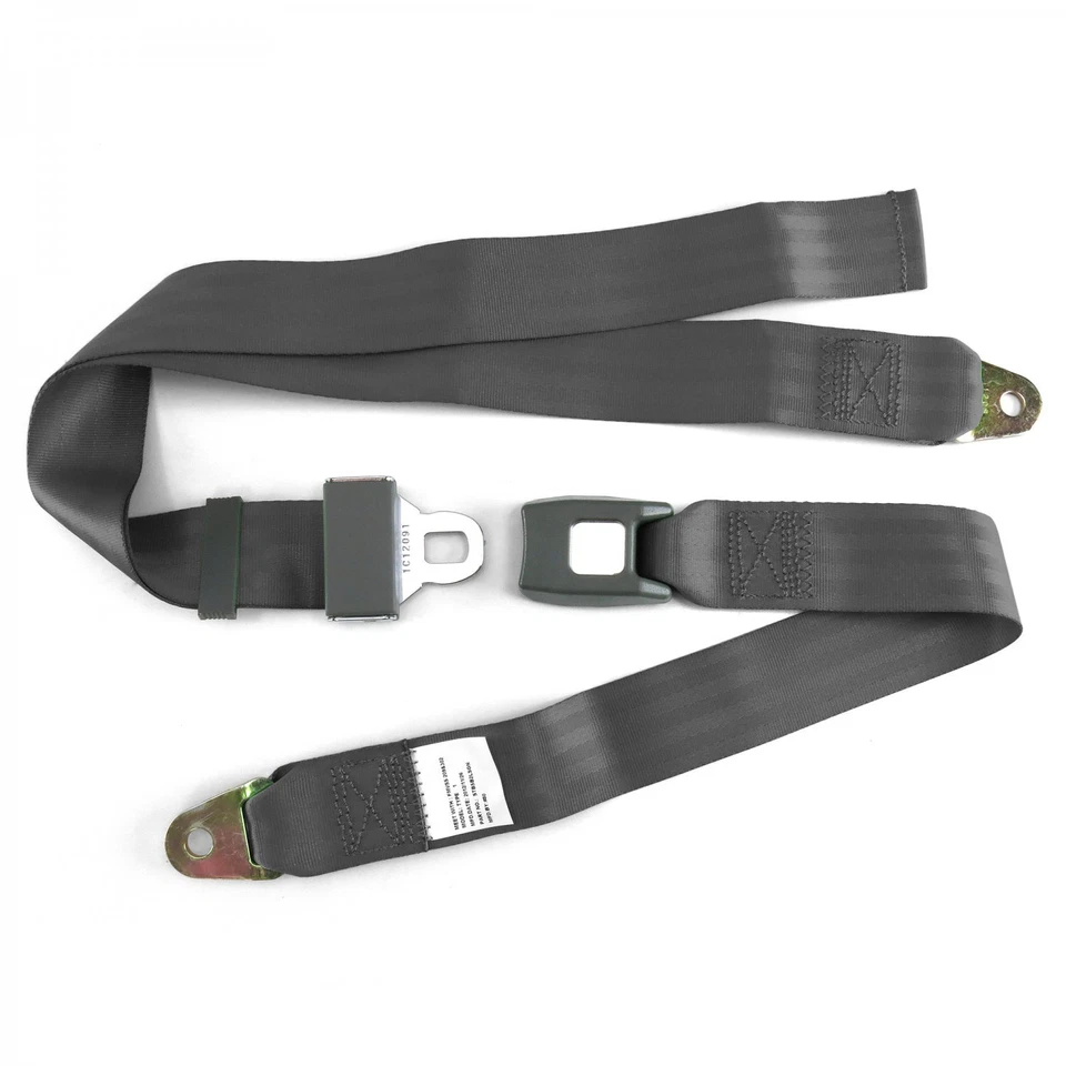 Ford Fairlane 1968 - 1969 Standard 2pt Charcoal Lap Bucket Seat Belt Kit - 2 Bel - Image 2 of 4