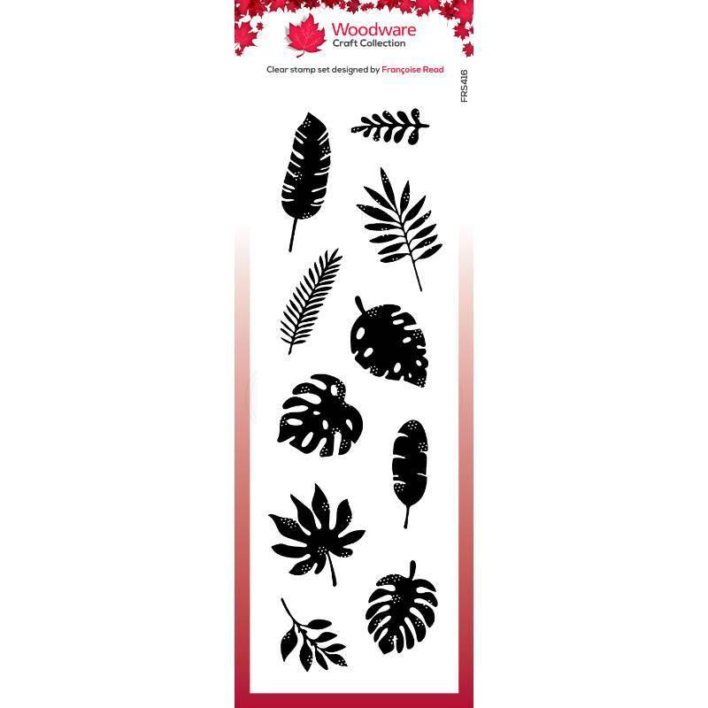 Woodware Clear Singles House Plant Leaves 8 in x 2.6 in stamp by Creative Expres
