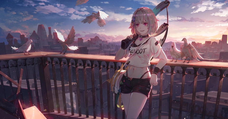 Anime Girls Red Eyes Original Figuren Gaming Matte Schreibtisch 50369 - Bild 1 von 1