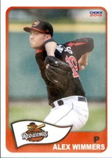 2016 Rochester Red Wings Choice 25 Alex Wimmers Cincinnati Ohio OH Baseball Card