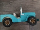 Vintage 1960's Tonka Pressed Steel Jeep Truck Turquoise Blue Green